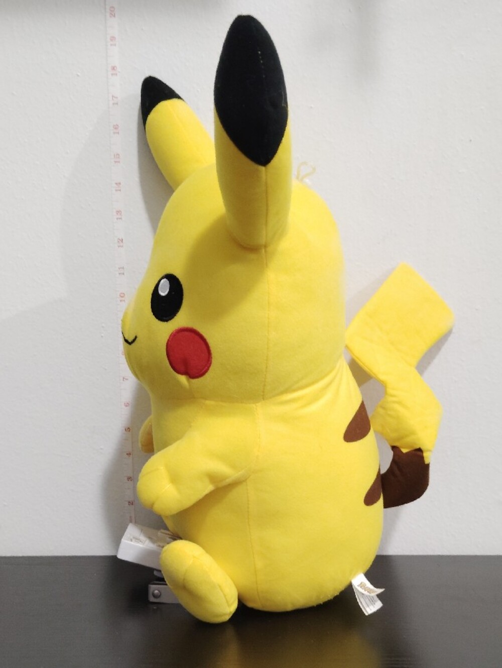 16 Inch Pokemon Pikachu Yellow Plush with Black Ear Tips and Red Cheeks - Picture 3 of 7